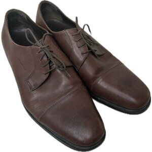 Bruno Magli Men's Mario Cap Toe Oxford Shoes Brown Leather 10.5